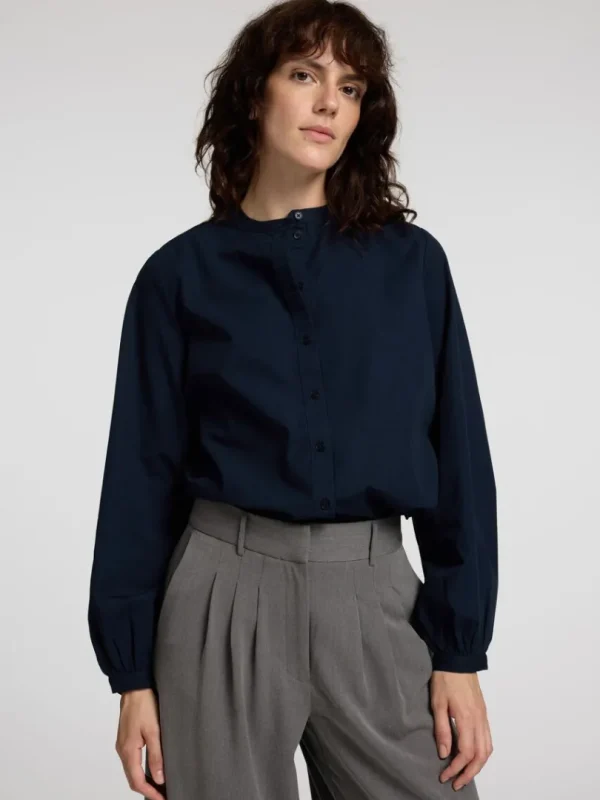 Skjorter>SELECTED 100% BOMULD LANGÆRMET SKJORTE Blue