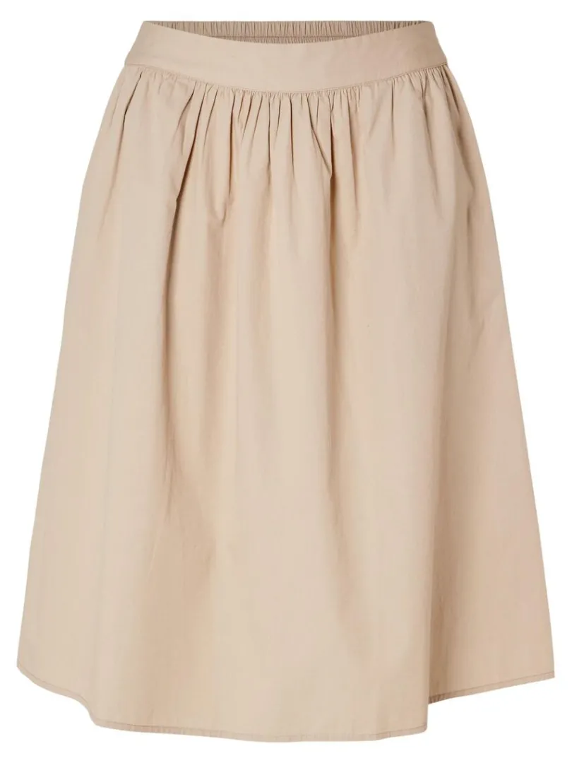 bomuld_midinederdel_0.webp Nederdele>SELECTED BOMULD MIDINEDERDEL Beige