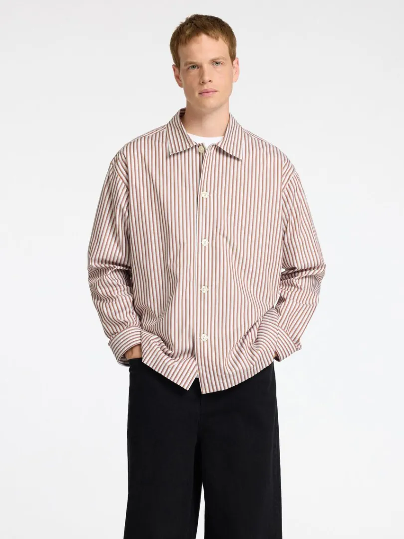 bomuld_overshirt_0.webp Skjorter | Overtøj>SELECTED 100% BOMULD OVERSHIRT Brown