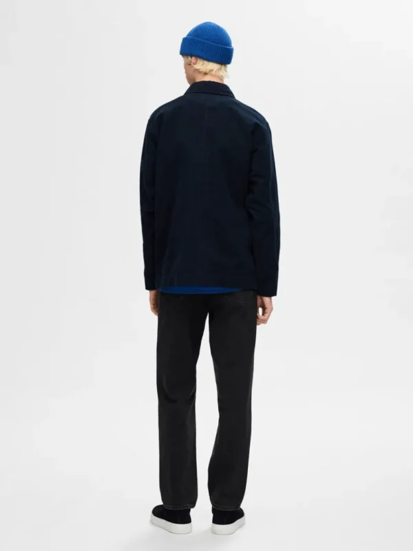 Overtøj | Skjorter>SELECTED 100% BOMULD OVERSHIRT Blue