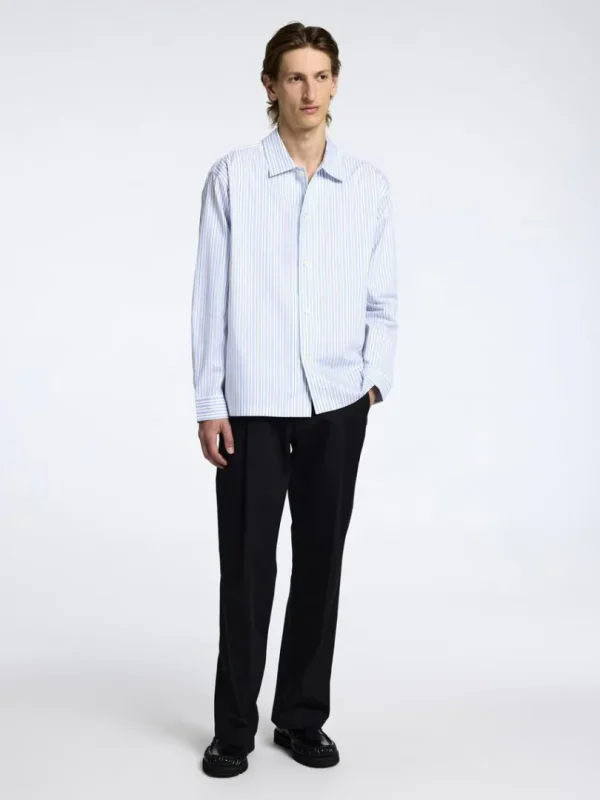 Overtøj | Skjorter>SELECTED 100% BOMULD OVERSHIRT Blue