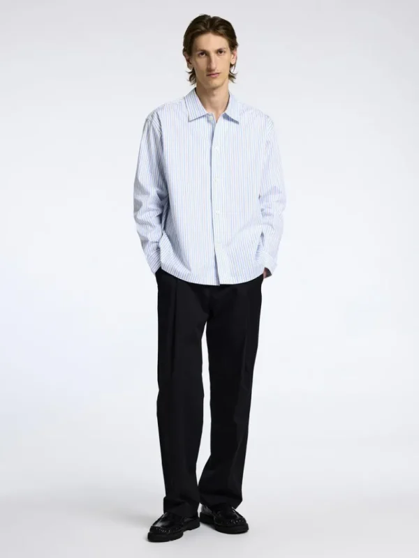 Overtøj | Skjorter>SELECTED 100% BOMULD OVERSHIRT Blue