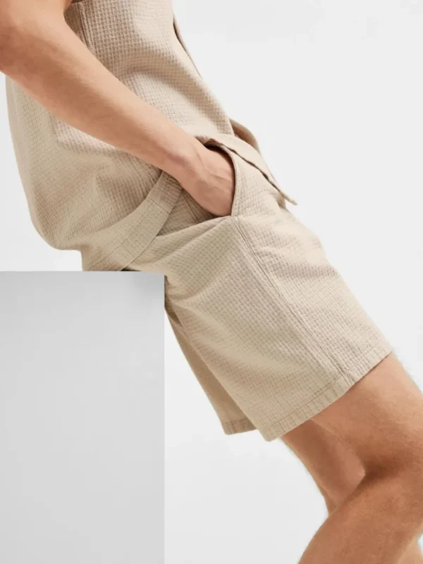 Shorts>SELECTED BOMULD SHORTS Beige