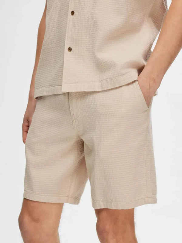 Shorts>SELECTED BOMULD SHORTS Beige