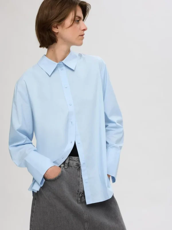 Skjorter>SELECTED 100% BOMULD SKJORTE Blue