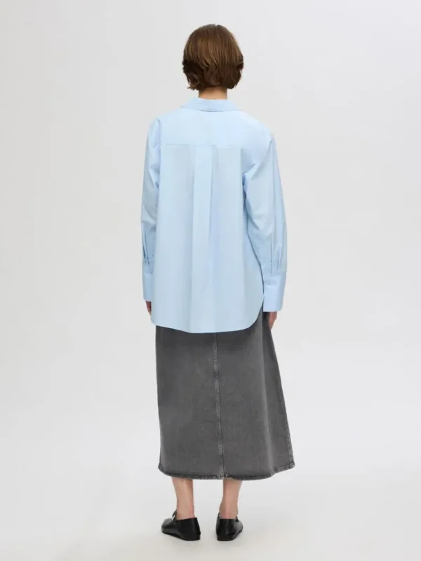 Skjorter>SELECTED 100% BOMULD SKJORTE Blue