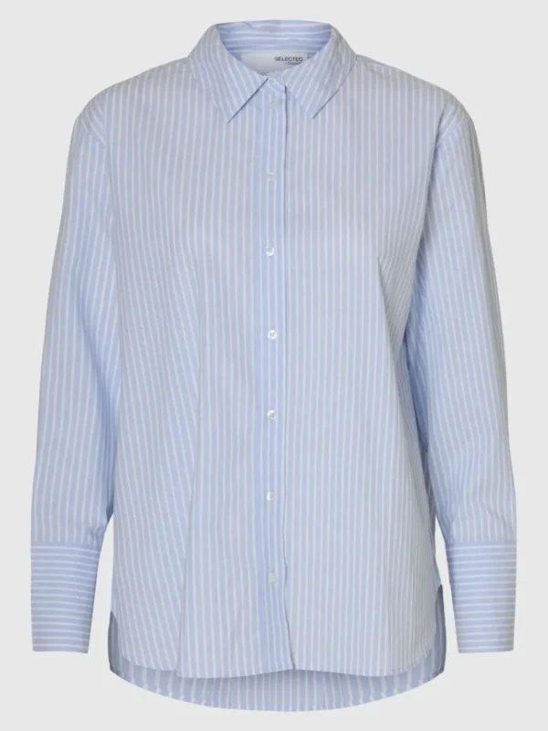 Skjorter>SELECTED 100% BOMULD SKJORTE Blue