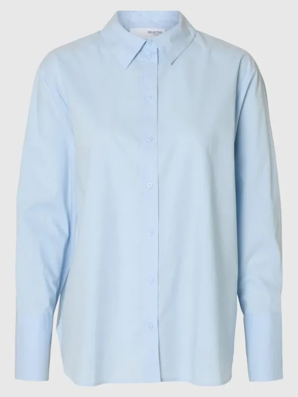 Skjorter>SELECTED 100% BOMULD SKJORTE Blue