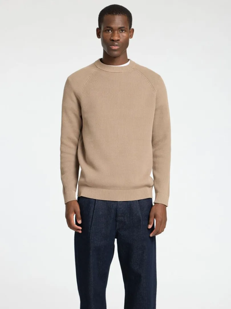 bomuld_sweater_med_rund__0-1.webp Strik>SELECTED 100% BOMULD SWEATER MED RUND HALS Beige
