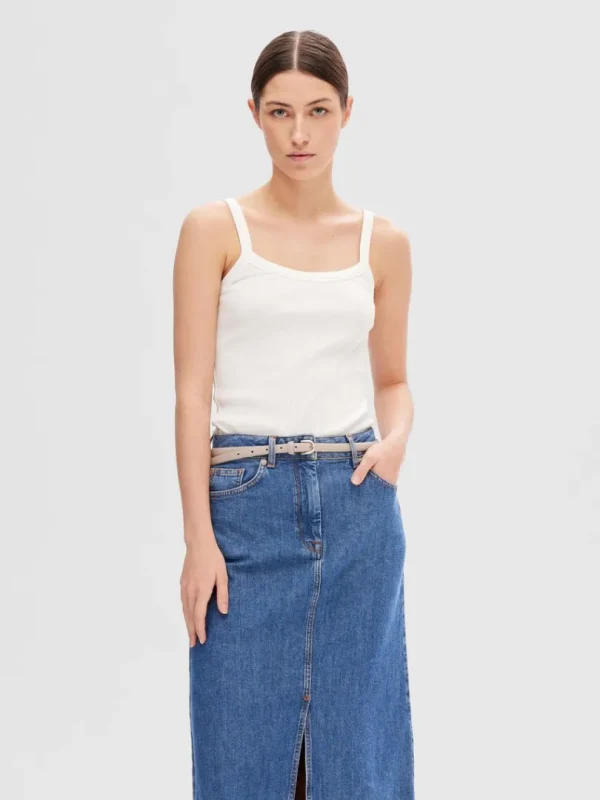 Toppe Og Bluser>SELECTED BOMULD TANKTOP White