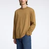 T-shirts>SELECTED 100% BOMULD TOP MED LANGE ÆRMER Orange