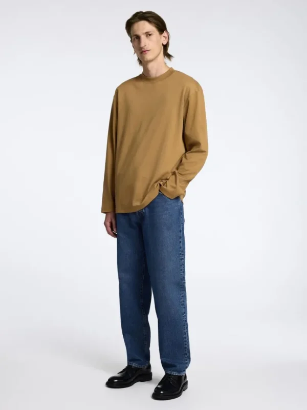 T-shirts>SELECTED 100% BOMULD TOP MED LANGE ÆRMER Orange