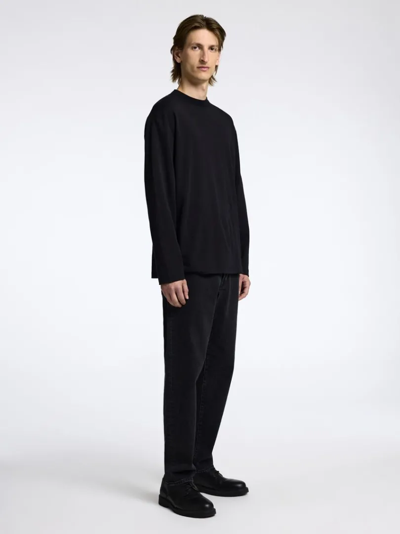 bomuld_top_med_lange_rme_2.webp T-shirts>SELECTED 100% BOMULD TOP MED LANGE ÆRMER Black