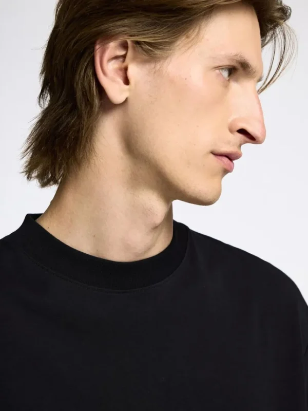 T-shirts>SELECTED 100% BOMULD TOP MED LANGE ÆRMER Black
