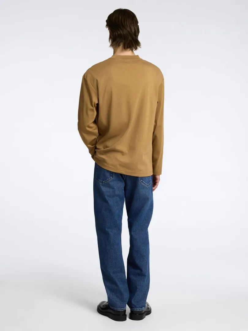 bomuld_top_med_lange_rme_4-2.webp T-shirts>SELECTED 100% BOMULD TOP MED LANGE ÆRMER Orange