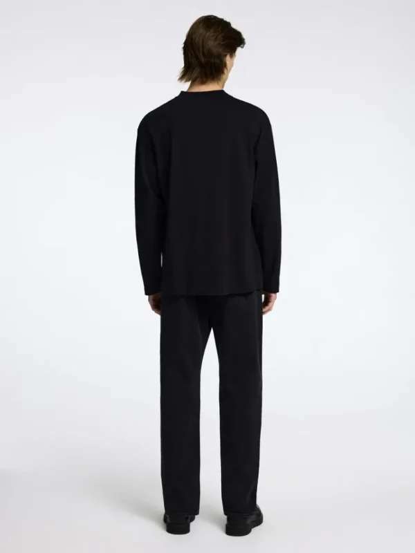 T-shirts>SELECTED 100% BOMULD TOP MED LANGE ÆRMER Black