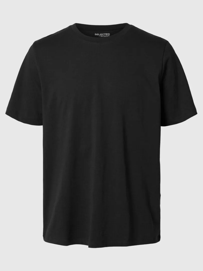 bomuldsslub_tshirt_0.webp T-shirts>SELECTED BOMULDSSLUB T-SHIRT Black