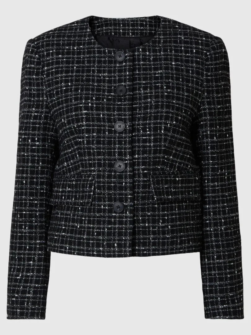 boucle_blazer_0.webp Jakkesæt & Blazers | Overtøj>SELECTED BOUCLE BLAZER Black
