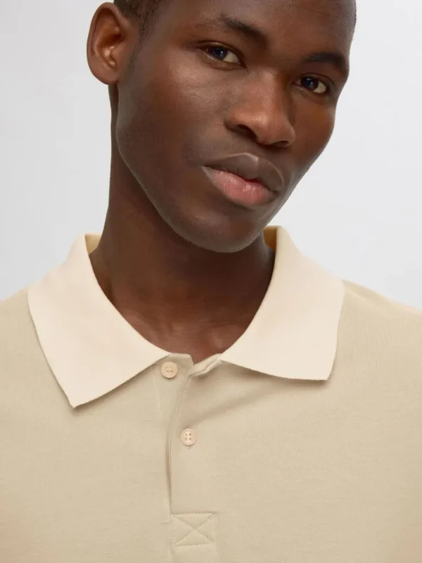 Poloer>SELECTED BOXY FIT POLO Beige