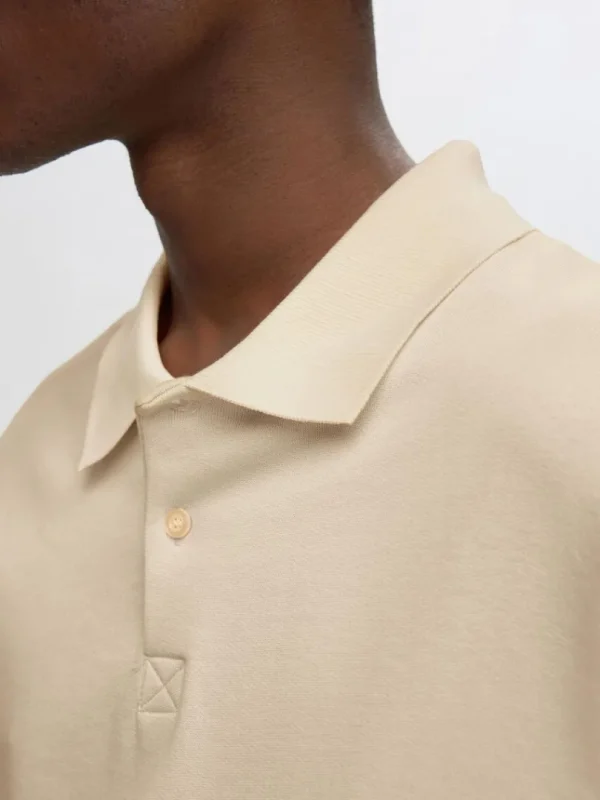 Poloer>SELECTED BOXY FIT POLO Beige