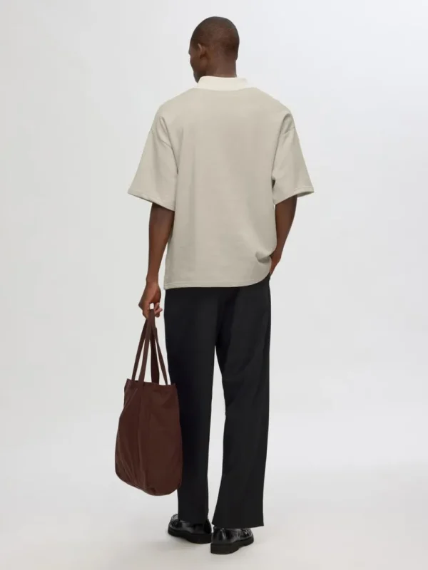 Poloer>SELECTED BOXY FIT POLO Beige