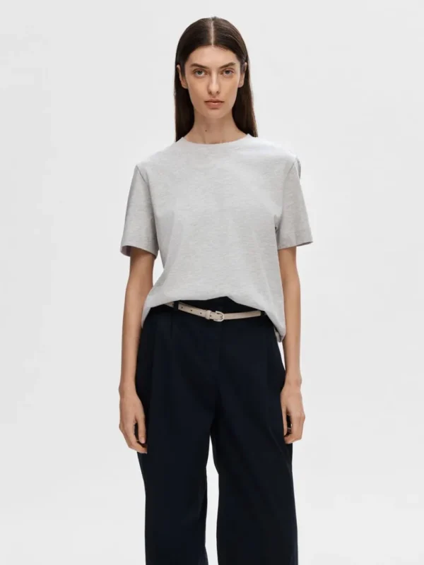 T-shirts>SELECTED BOXY T-SHIRT Grey