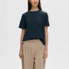 T-shirts>SELECTED BOXY T-SHIRT Blue
