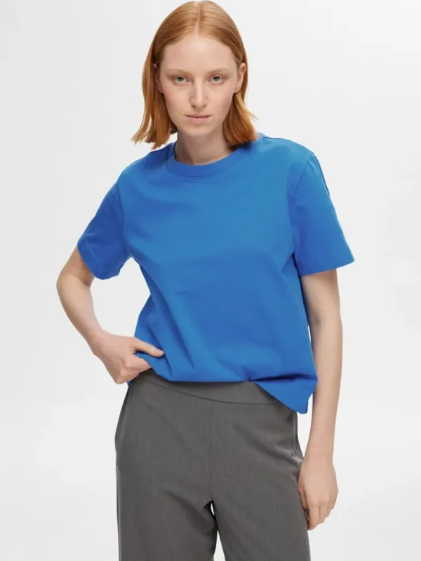 T-shirts>SELECTED BOXY T-SHIRT Blue
