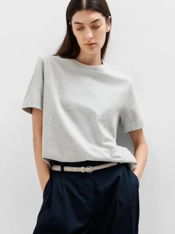 T-shirts>SELECTED BOXY T-SHIRT Grey