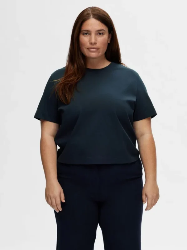 T-shirts>SELECTED BOXY T-SHIRT Blue