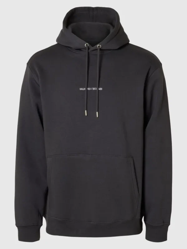 Hættetrøjer & Sweatshirts>SELECTED BRODERET HOODIE Grey