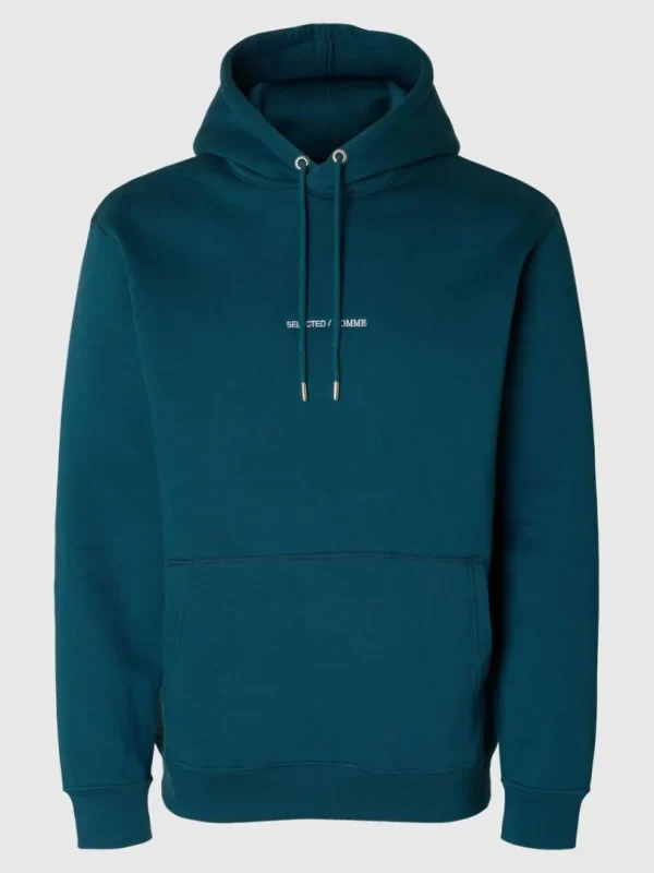Hættetrøjer & Sweatshirts>SELECTED BRODERET HOODIE Blue