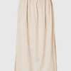 Nederdele>SELECTED BRODERET MAXINEDERDEL Beige
