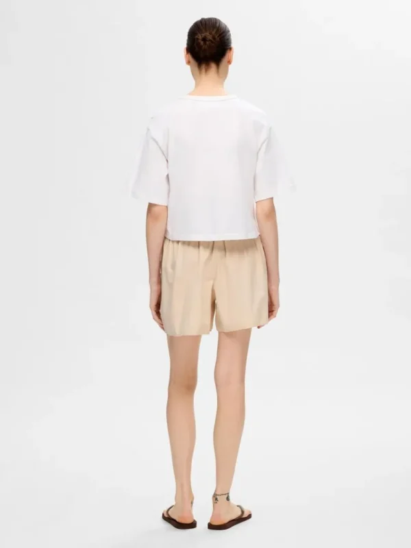 Shorts>SELECTED BRODERET SHORTS Beige
