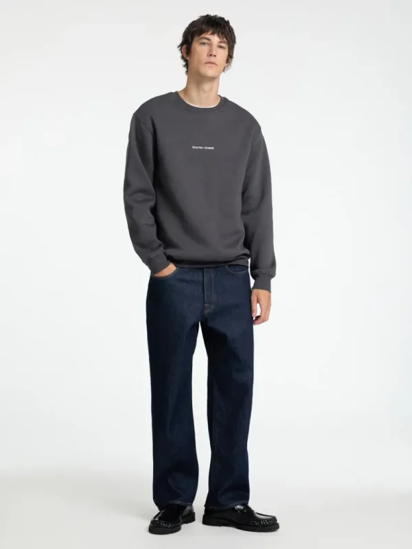 Hættetrøjer & Sweatshirts>SELECTED BRODERET SWEATSHIRT Grey