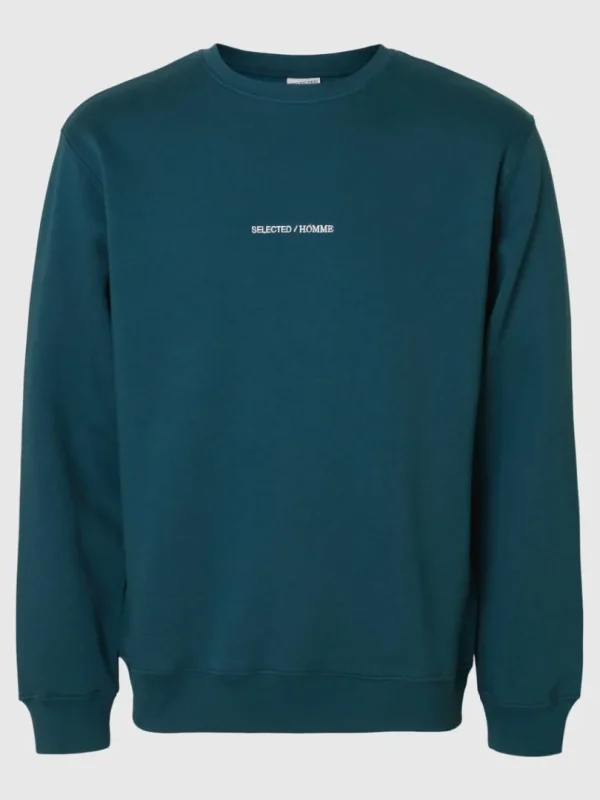 Hættetrøjer & Sweatshirts>SELECTED BRODERET SWEATSHIRT Blue
