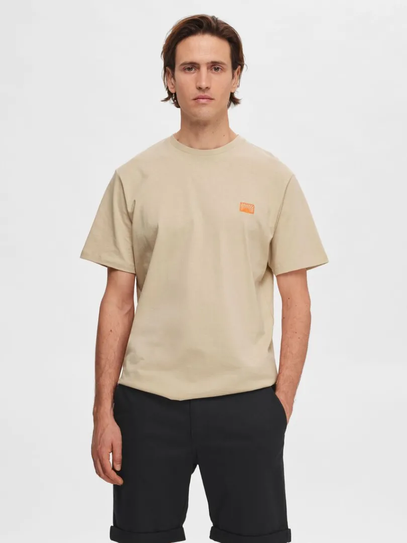 broderet_tshirt_0-1.webp T-shirts>SELECTED BRODERET T-SHIRT Beige