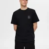T-shirts>SELECTED BRODERET T-SHIRT Black