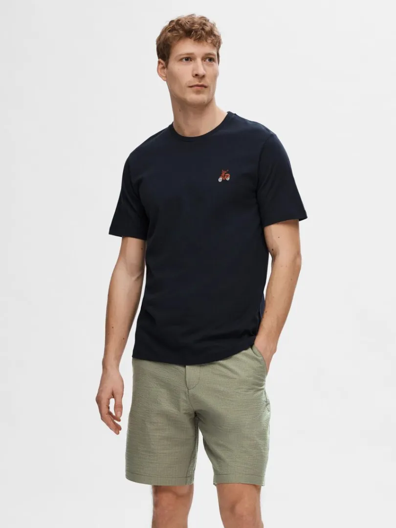 broderet_tshirt_0-6.webp T-shirts>SELECTED BRODERET T-SHIRT Blue