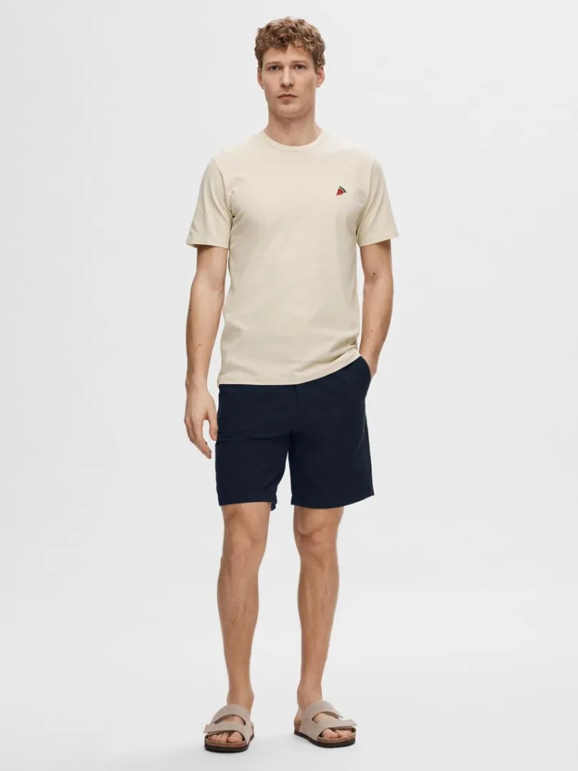 broderet_tshirt_1-5.webp T-shirts>SELECTED BRODERET T-SHIRT Beige