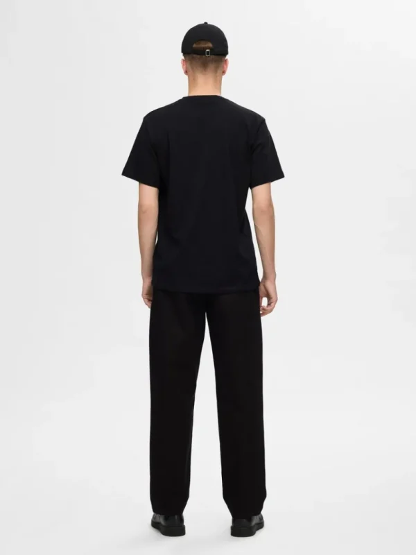 T-shirts>SELECTED BRODERET T-SHIRT Black