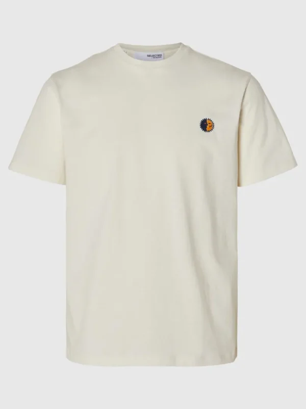 T-shirts>SELECTED BRODERET T-SHIRT White
