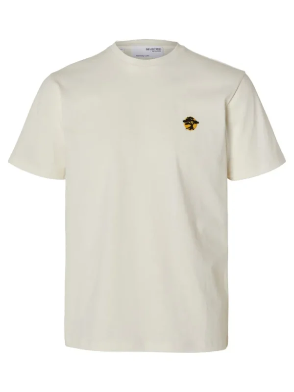T-shirts>SELECTED BRODERET T-SHIRT White