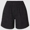 Shorts>SELECTED BRODERIE ANGLAISE SHORTS Black