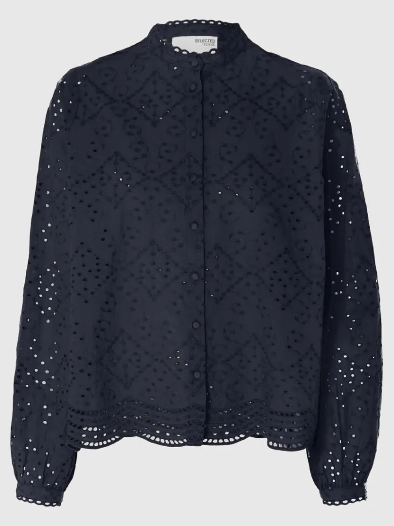 broderie_anglaise_skjorte_5.webp Skjorter>SELECTED BRODERIE ANGLAISE SKJORTE Blue