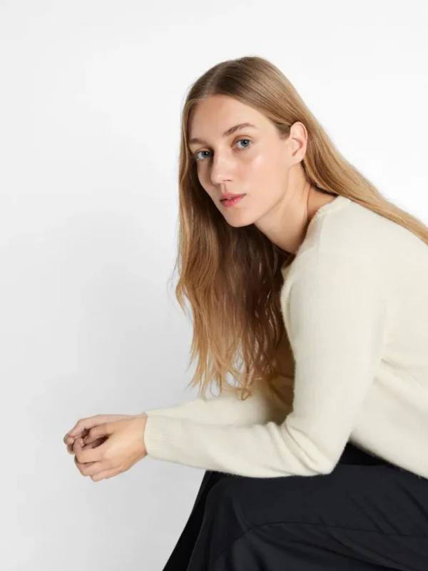 Strik>SELECTED 100% CASHMERE STRIKTRØJE Beige