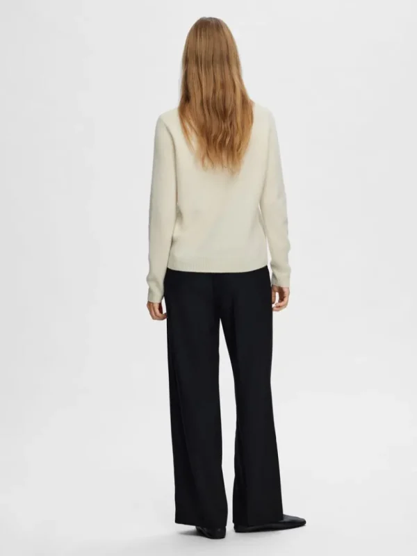 Strik>SELECTED 100% CASHMERE STRIKTRØJE Beige