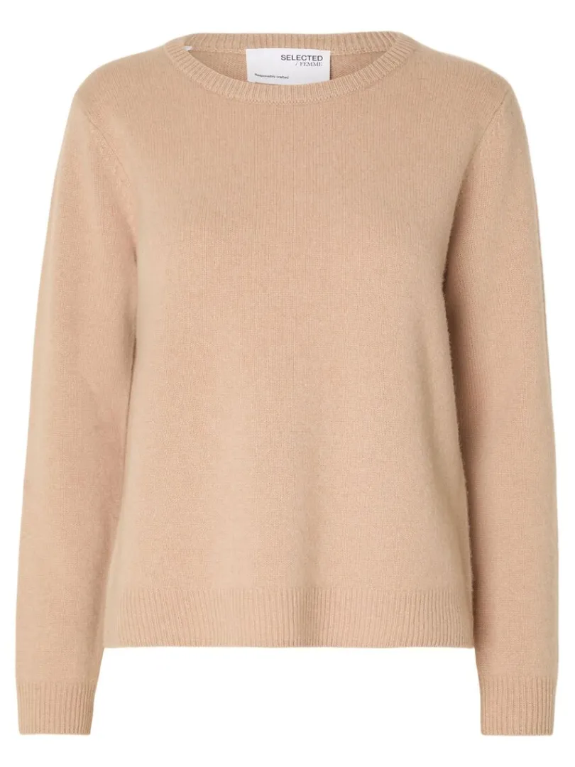 cashmere_striktrje_5.webp Strik>SELECTED 100% CASHMERE STRIKTRØJE Brown