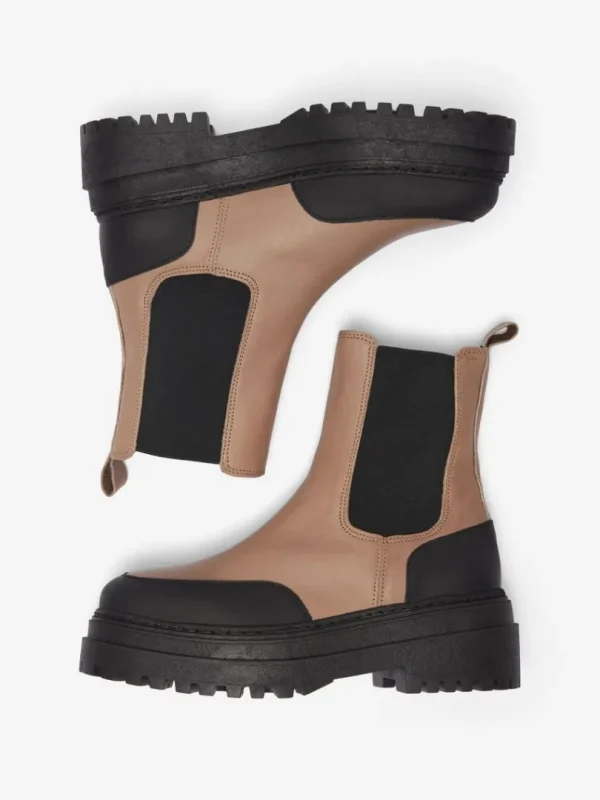 Sko>SELECTED CHUNKY CHELSEA-STØVLER Brown