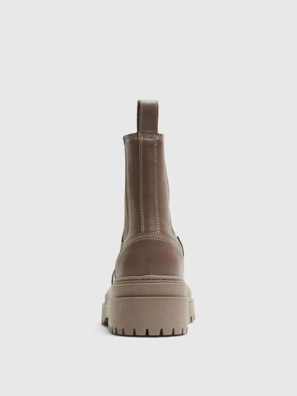Sko>SELECTED CHUNKY LÆDER CHELSEA-STØVLER Brown